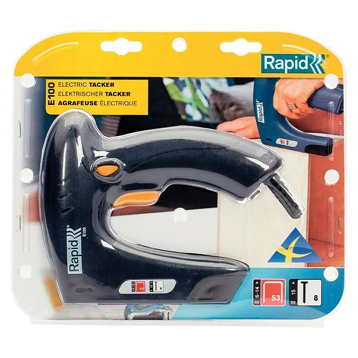 Rapid Kombi-Elektrotacker E100 - Klammertiefe: 6 - 14 mm, Elektrisch