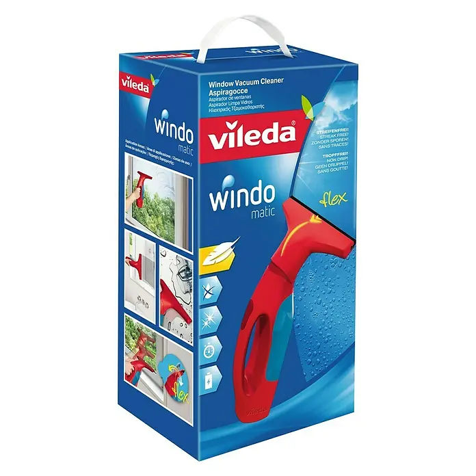 Vileda Limpiadora de cristales de batería Windomatic - 120 m²/h, Iones de litio