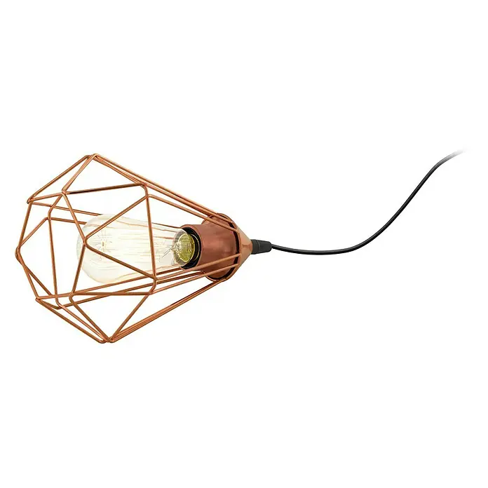 Eglo Tarbes Lámpara de sobremesa - 60 W, L x An x Al: 26,5 x 26,5 x 17,5 cm, Cobre, E27