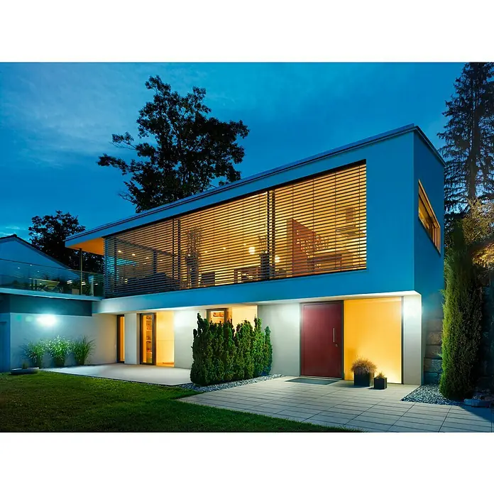 Steinel Sensor-LED-Strahler XLED Home Curved S ANT - Anthrazit, Warmweiß