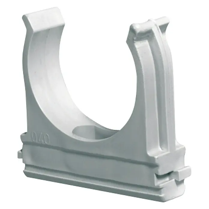 Abrazadera plástico PVC - EN 16, Plástico, Color: Gris claro, 30 ud.