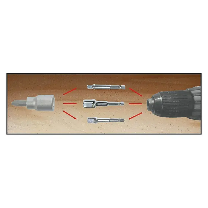 Set de adaptadores de 1/4" - 3 pzs.
