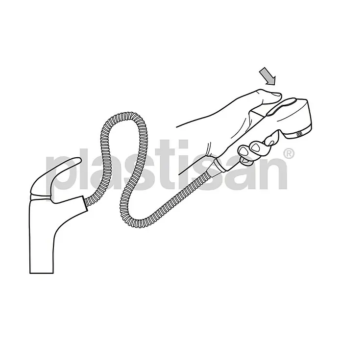 Plastisan Rociador de recambio Kun - ½″, Cromo