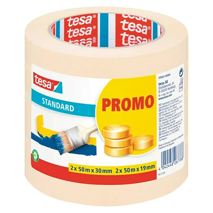 Tesa Pack cintas de enmascarar Standard Promo - 50 m x 30 mm