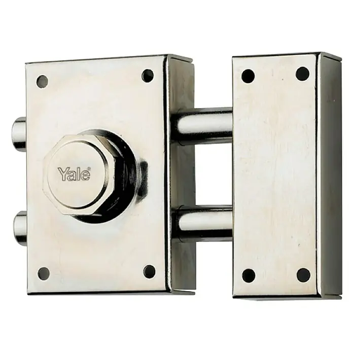 Yale Cerrojo de seguridad redondo 16RHN - An x Al: 60 x 90 mm, Acero, Plateado, Niquelado