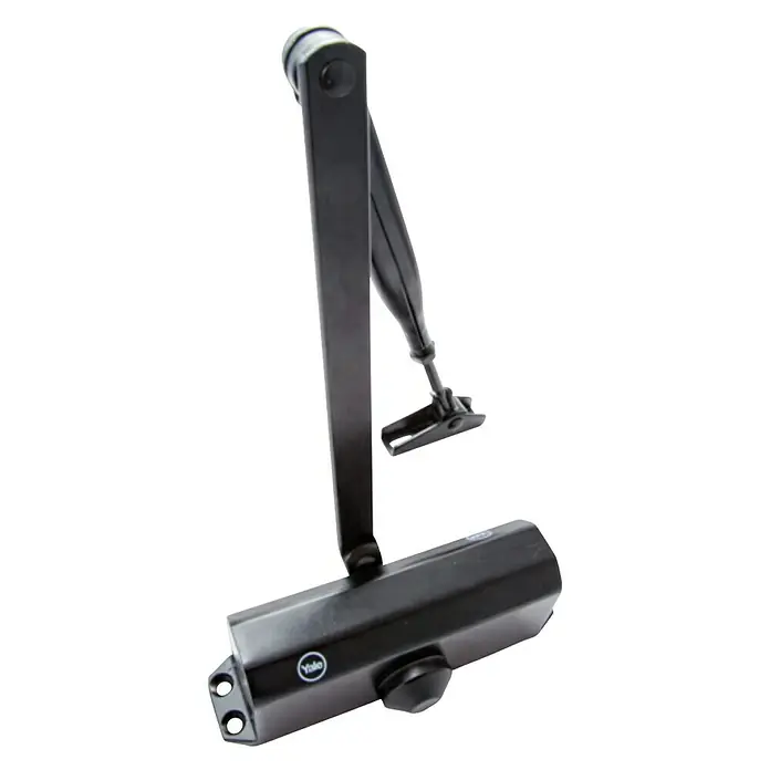 Yale Cerrador de puertas hidráulico 3000 - L x An x Al: 18 x 4,4 x 6,5 cm, Negro