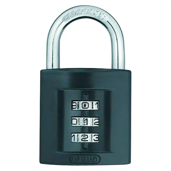 Abus Candado con combinación 158/40 - An x Al: 42 x 73,5 mm, Zinc fundido, Número de dígitos en combinación: 3 ud.