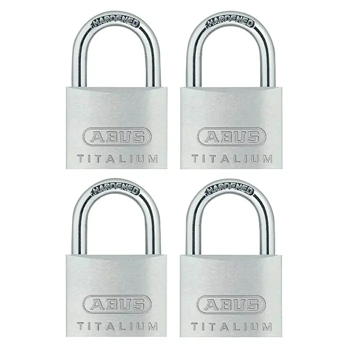 Abus Titalium Juego de candados 64TI/40 - An x Al: 40 x 62 mm, 4 uds., Aluminio