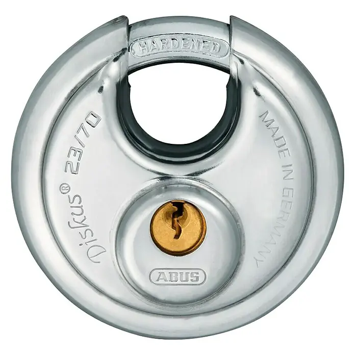Abus Diskus Candado de disco 23/70 - An x Al: 70 x 70 mm, Acero inoxidable
