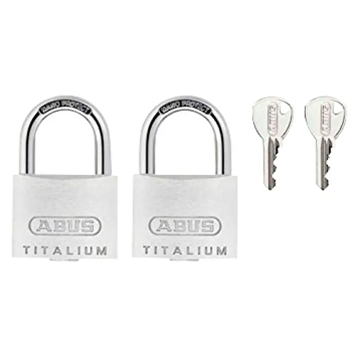 Abus Titalium Juego de candados 64TI/20 - An x Al: 20 x 34 mm, 2 uds., Aluminio