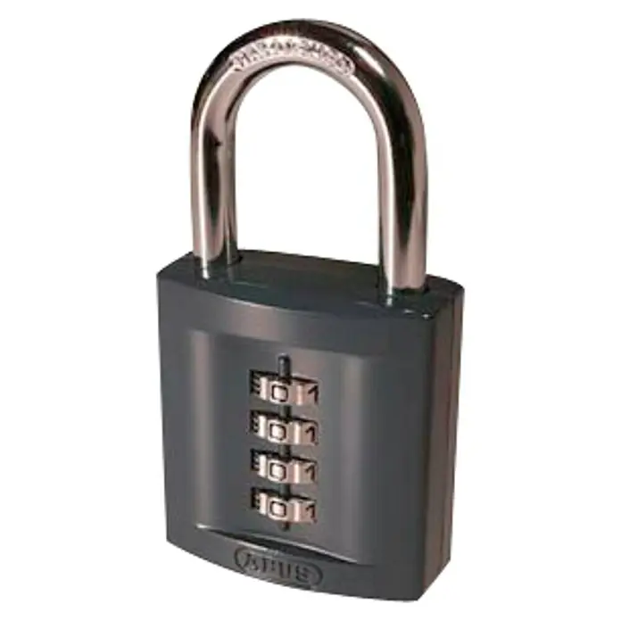 Abus Candado con combinación 158/50 - An x Al: 52 x 101 mm, Zinc fundido, Número de dígitos en combinación: 4 ud.