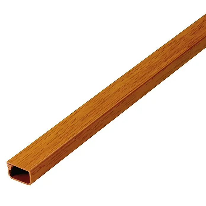 Inofix Canaleta para cables adhesiva con tapa bisagra - L x An x Al: 200 x 1,6 x 1 cm, Cerezo