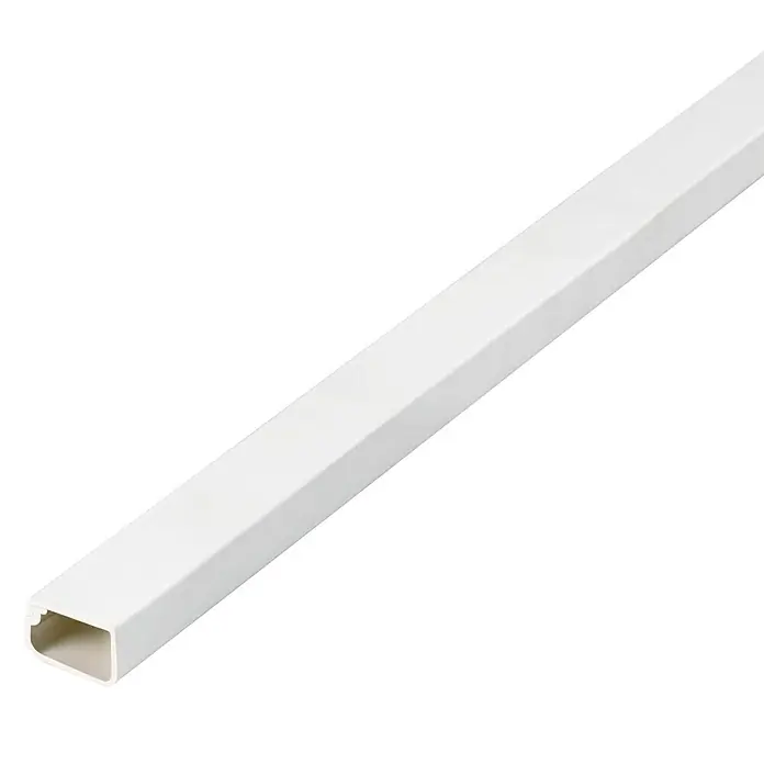 Inofix Canaleta para cables adhesiva con tapa bisagra - L x An x Al: 200 x 1,6 x 1 cm, Blanco