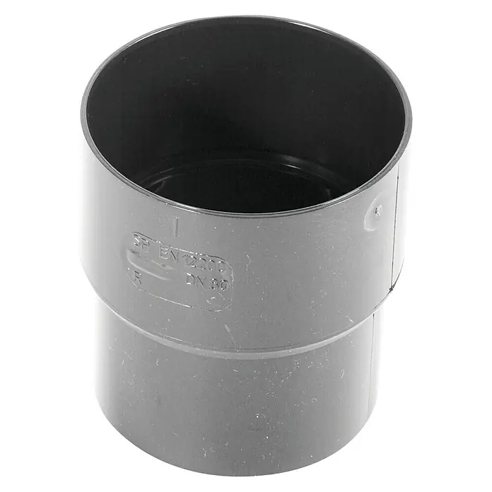 Dakota Manguito de bajante - Ø 80 mm, PVC, Gris