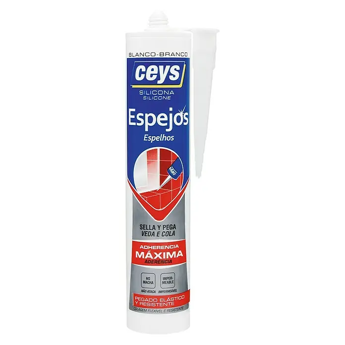 Ceys Silicona Espejos - Blanco, 280 ml