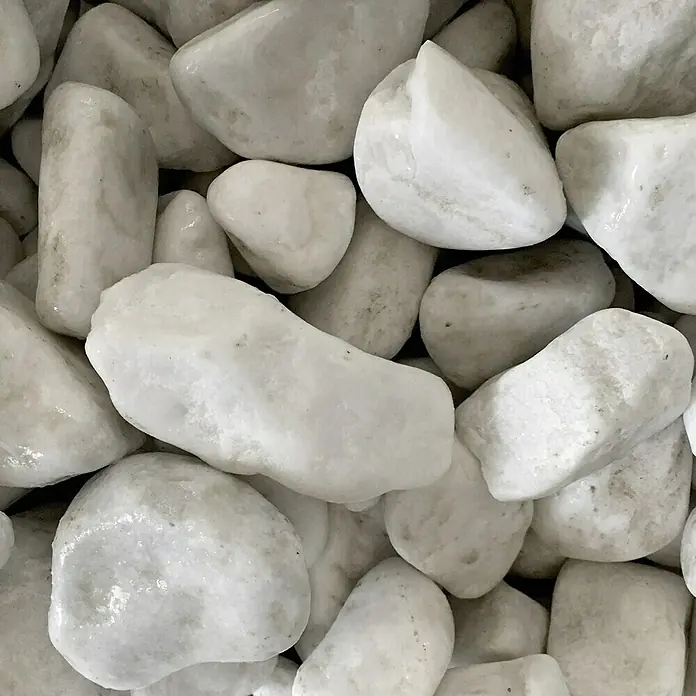 Piedras decorativas - Grano: 20 mm - 40 mm, Blanco, Contenido: 20 kg