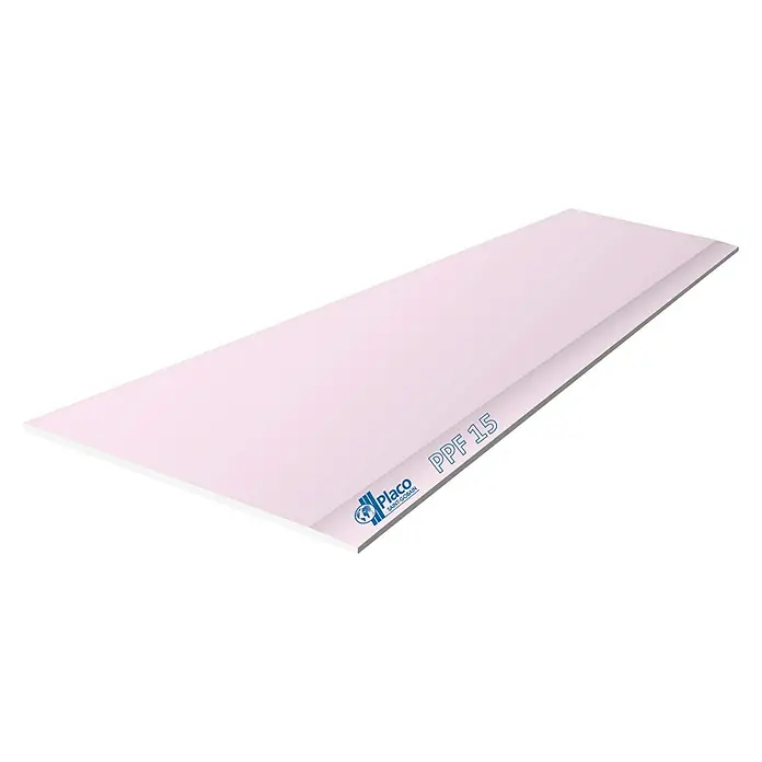 Placo Saint-Gobain Placa de yeso laminado FLAM PPF 15 - 2,5 x 1,2 m, Espesor: 15 mm