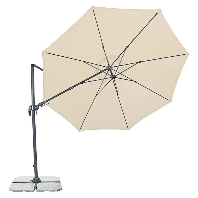 Derby Ravenna Pendelschirm Ravenna - Natur, Durchmesser: 316 cm - Ansicht von unten