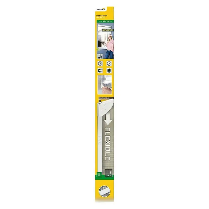 Schellenberg Insect Stop Insektenschutzgitter - B x H: 100 x 120 cm, Farbe Gewebe: Anthrazit, Rollos