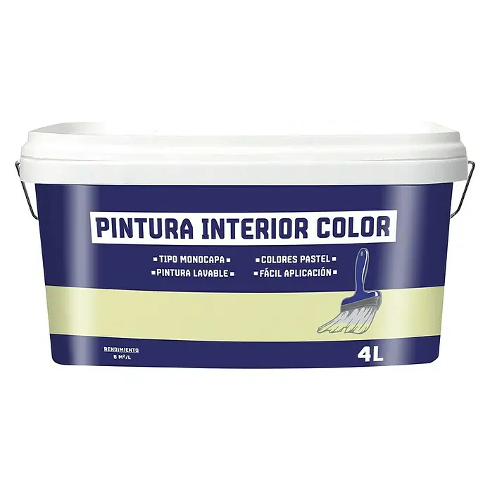 Pintura para paredes Color - Amarillo, 4 l, Mate