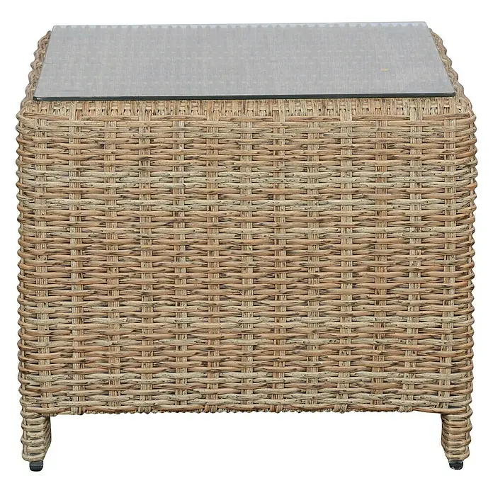 Mesa auxiliar de jardín Gotland - L x An x Al: 47 x 47 x 40 cm, Arena