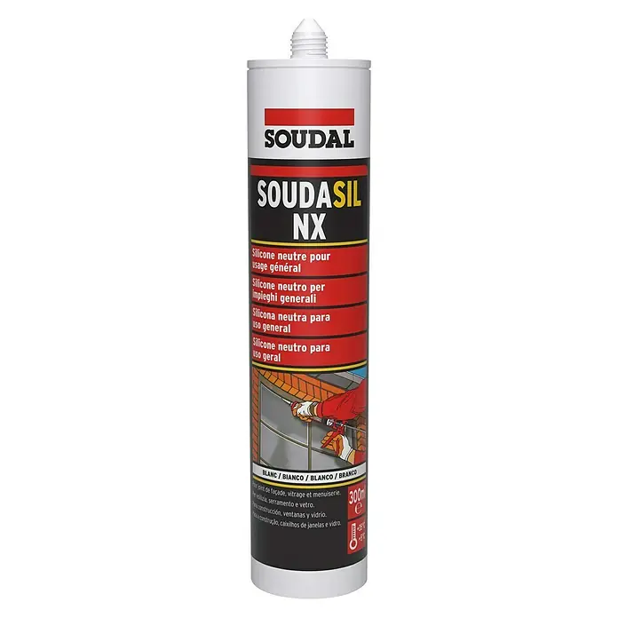 Soudal Silicona Soudasil NX - Blanco, 300 ml