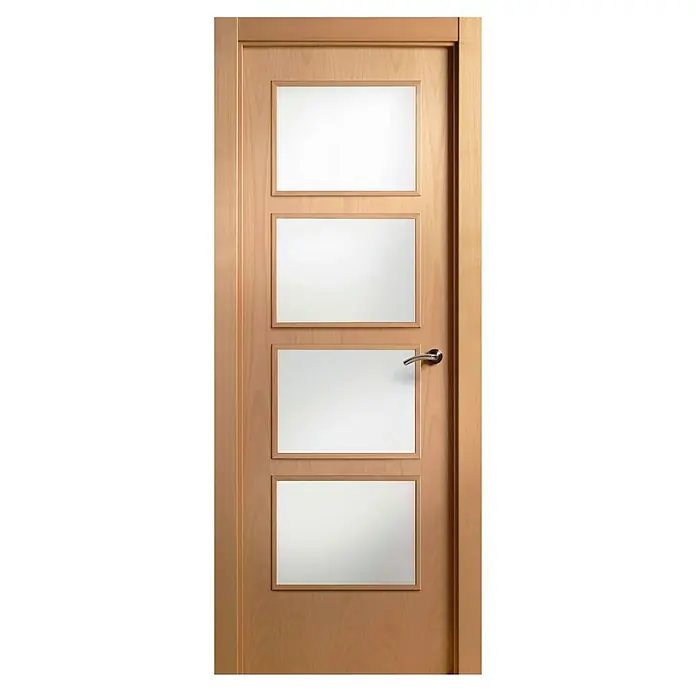 Solid Elements Puerta acristalada Haya - 72,5 x 203 cm, Izquierda, Haya, Alveolar, Vidriera