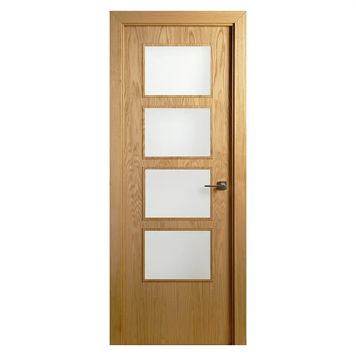 Solid Elements Puerta acristalada Roble - 72,5 x 203 cm, Izquierda, Roble, Vidriera