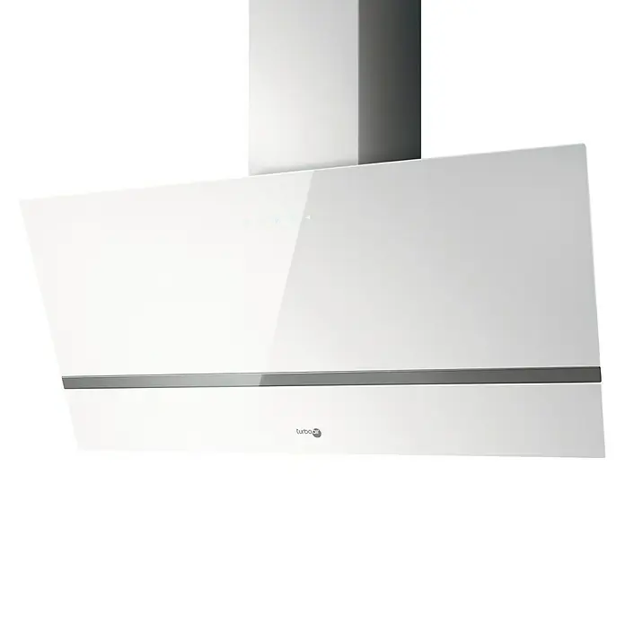 Turboair Campana extractora de vidrio Kitty - Ancho: 90 cm, Potencia de aire máx.: 650 m³/h, Blanco
