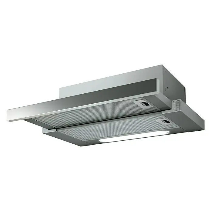 Turboair Campana integrable TT14 - Ancho: 60 cm, Potencia de aire máx.: 304 m³/h en funcionamiento normal, Acero inoxidable