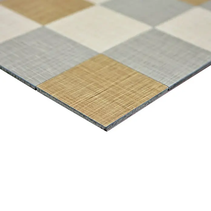 Selbstklebemosaik SAM 4MT99M - 30,5 x 30,5 cm, Metall, Beige/Grau - Detailaufnahme