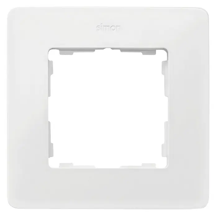 Simon 82 Marco Detail - Blanco polar, x 1, Plástico, Montaje en la pared