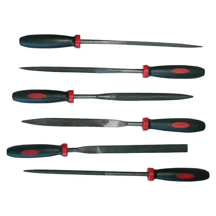 Set de limas - 6 pzs., Material empuñadura: Plástico