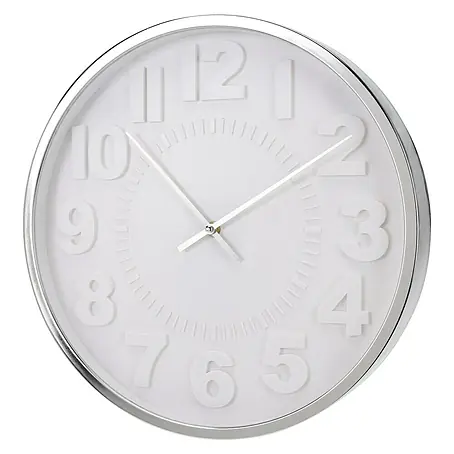 Reloj de pared redondo Cromado