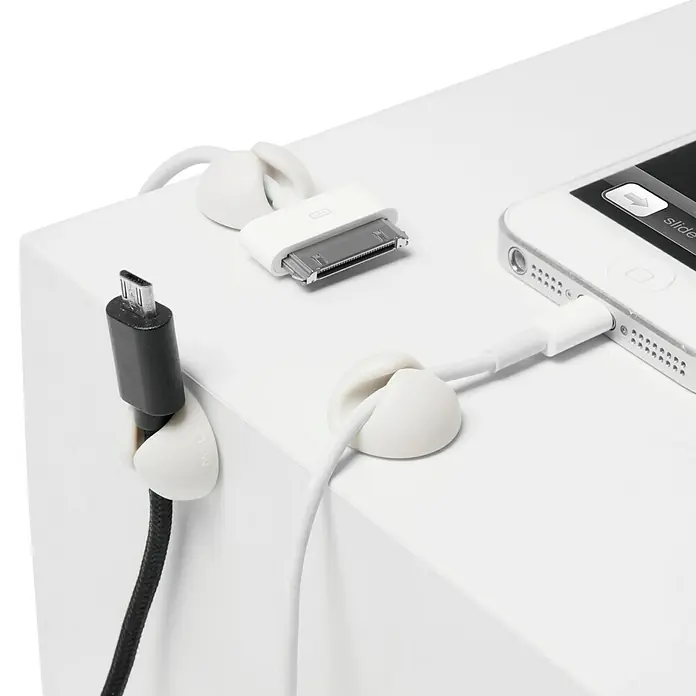 Fijación para cables de clip Drop - Blanco, 9 ud.