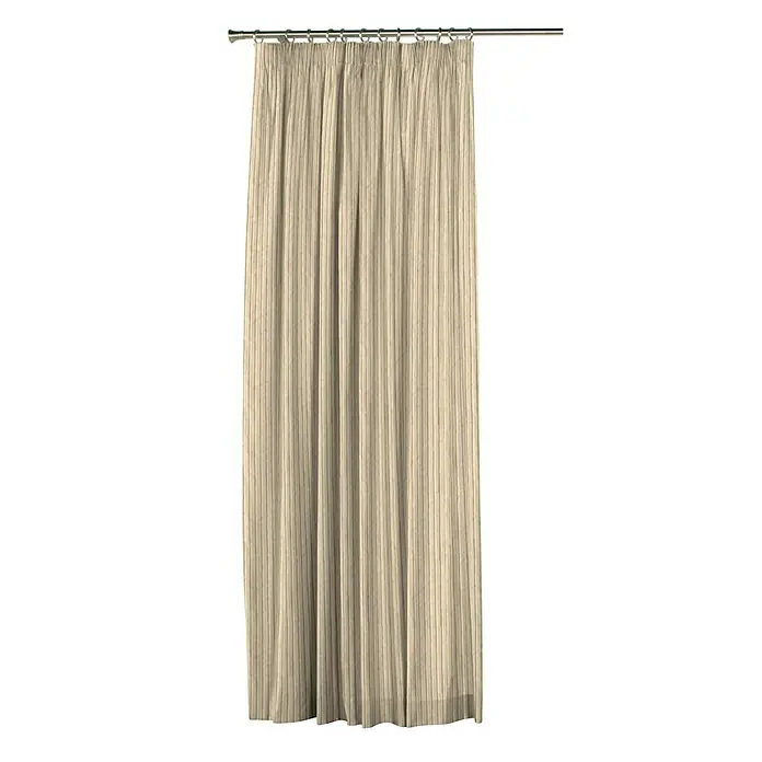 Cortina Frunci Patmos - 220 x 270 cm, 55% poliéster y 45% algodón, Beige