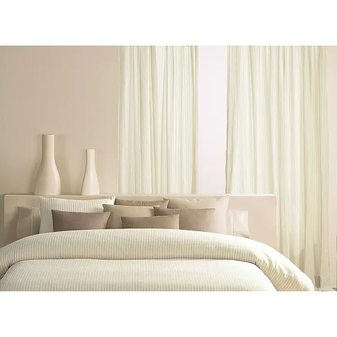 Cortina Frunci Patmos - 220 x 270 cm, 55% poliéster y 45% algodón, Crudo