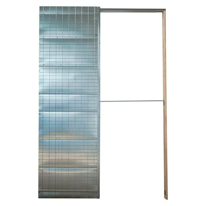 Estructura de puerta corredera para pared de obra 90mm - 70 x 202 cm, Acero