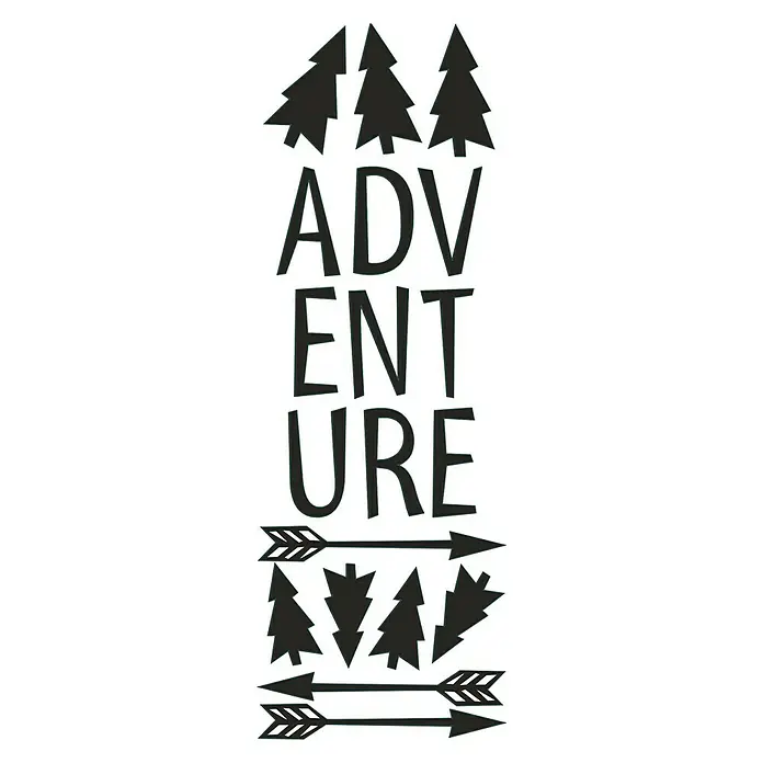 Adhesivos decorativos - Letras, Negro, 24 x 68 cm