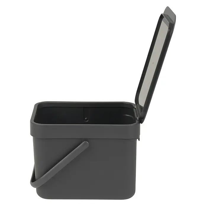 Brabantia Cubo de la basura Sort & Go - Gris, 6 l, Plástico