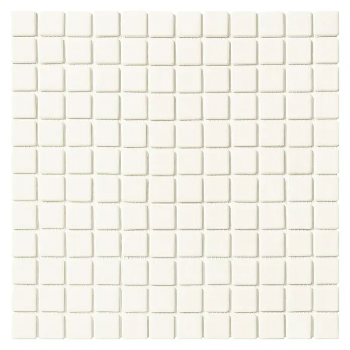 Palazzo Baldosa de mosaico Liso antideslizante - 31,6 x 31,6 cm, Blanco