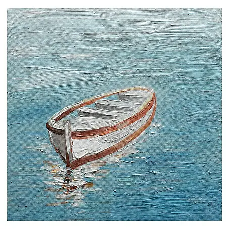 Cuadro pintado a mano Dipinto White boat