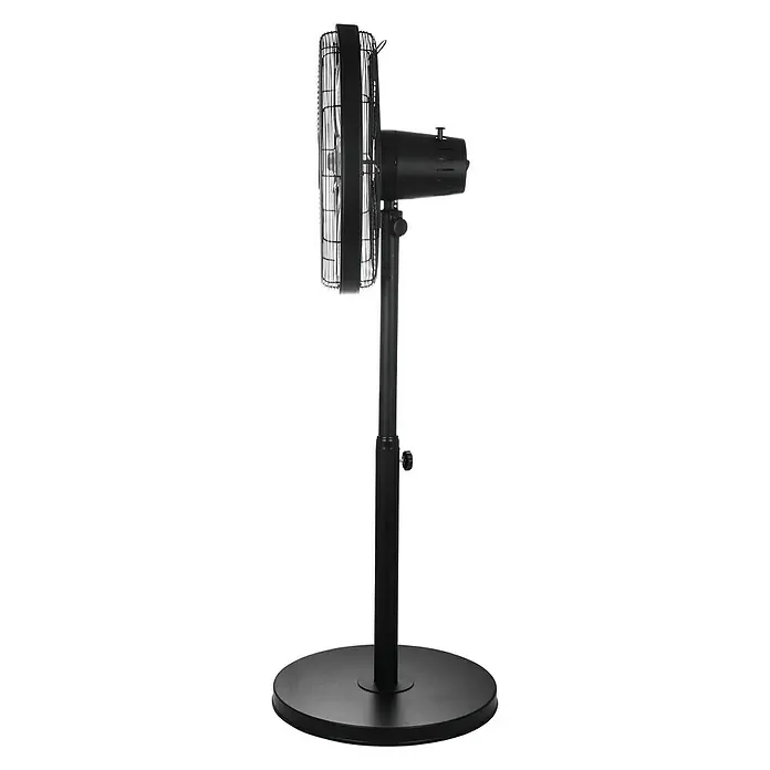PR Klima Ventilador de pie Belize - Negro, 40 cm, 50 W, 4.566 m³/h