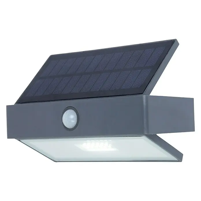 Lutec Aplique solar para exterior Arrow LED - Detector de movimiento, Blanco frío, IP44