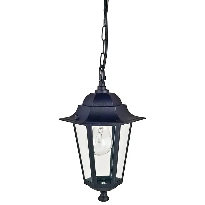 Lámpara para exterior colgante Orlando - 1 luz, 60 W, IP44, Negro
