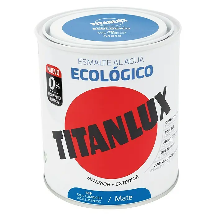 Titanlux Esmalte de color Eco - Azul luminoso, 750 ml, Mate