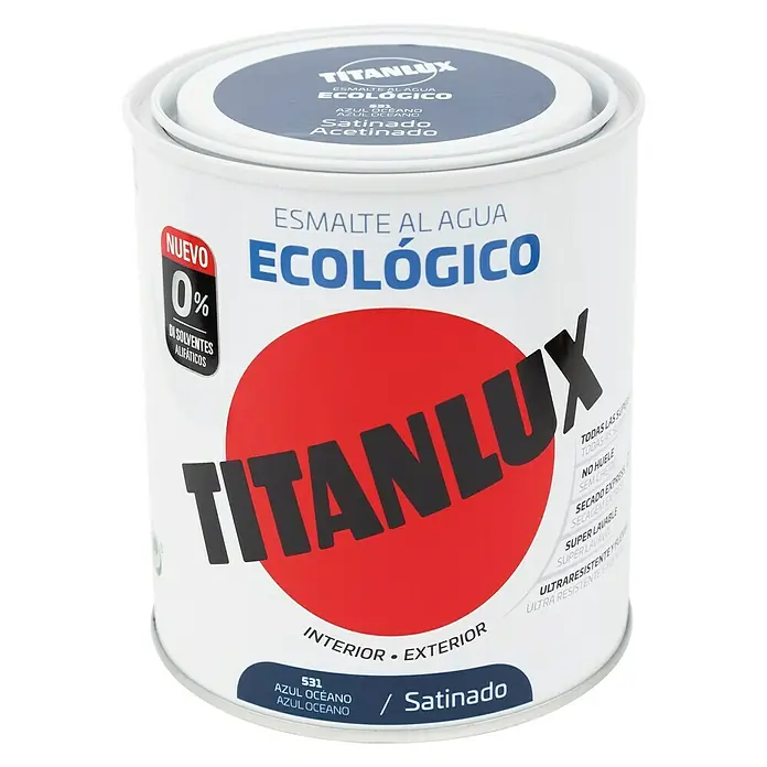 Titanlux Esmalte de color Eco - Azul océano, 750 ml, Satinado