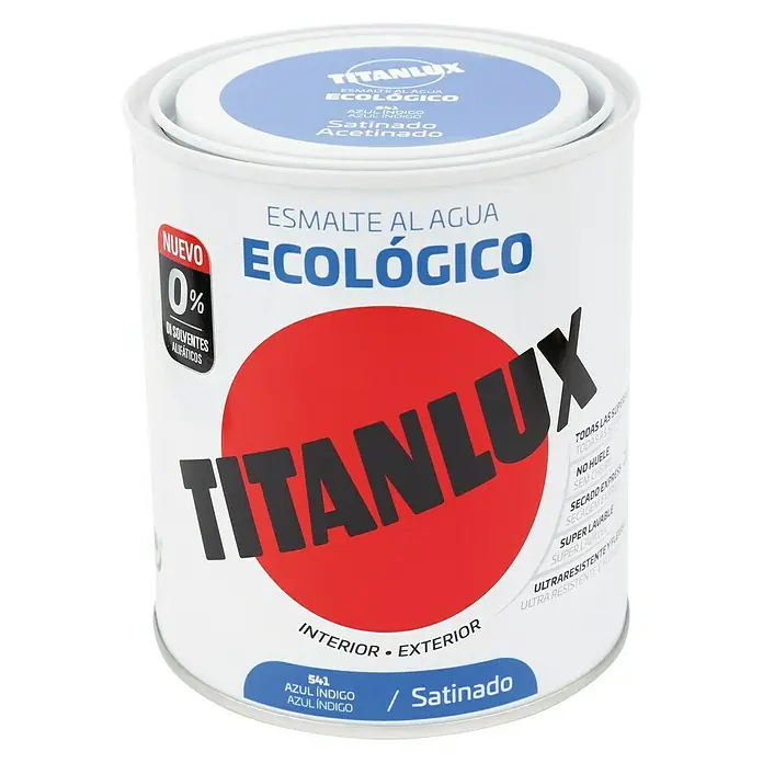 Titanlux Esmalte de color Eco - Azul índigo, 750 ml, Satinado