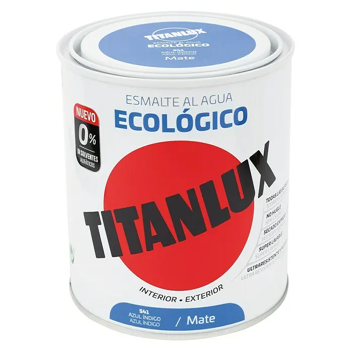 Titanlux Esmalte de color Eco - Azul índigo, 750 ml, Mate