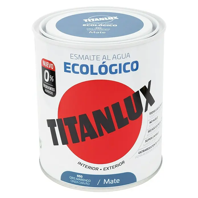Titanlux Esmalte de color Eco - Gris marengo, 750 ml, Mate